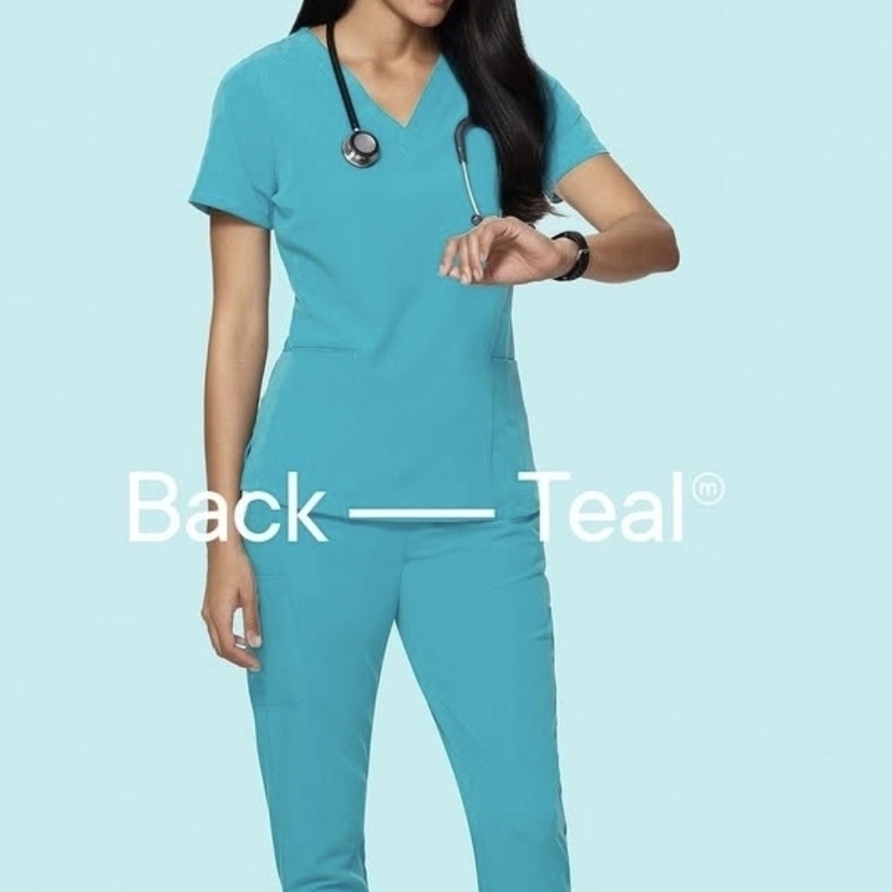 Multiple Teal Scrubs Mount Sinai Approved -ML - Picture 2 of 4